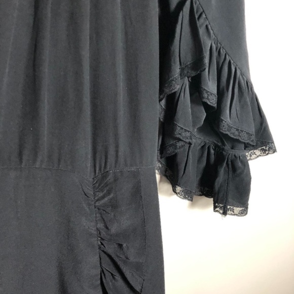 Prada ruffled lace-trimmed silk crepe de Chine -- EU44 - Picture 4 of 6
